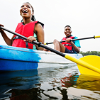 couple in boats